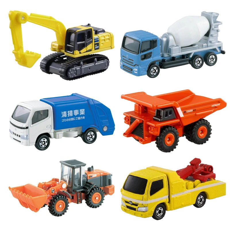 

Машина Takara Tomy из сплава, Игрушечная модель для мальчиков, Инженерная техника, бульдозер, экскаватор, грузовик для транспортировки, вилочный ...