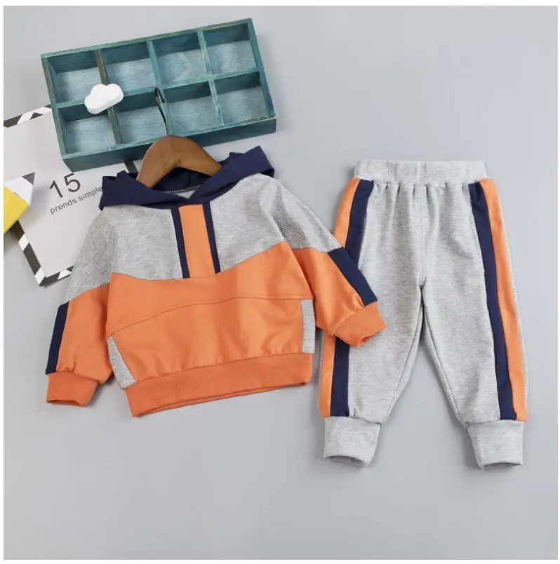 2019 Autumn New Baby Infant Sport Clothing Suits Toddler Boys Clothes Sets Hooded Coat Pants Kids Children Costume Tracksuits | Детская
