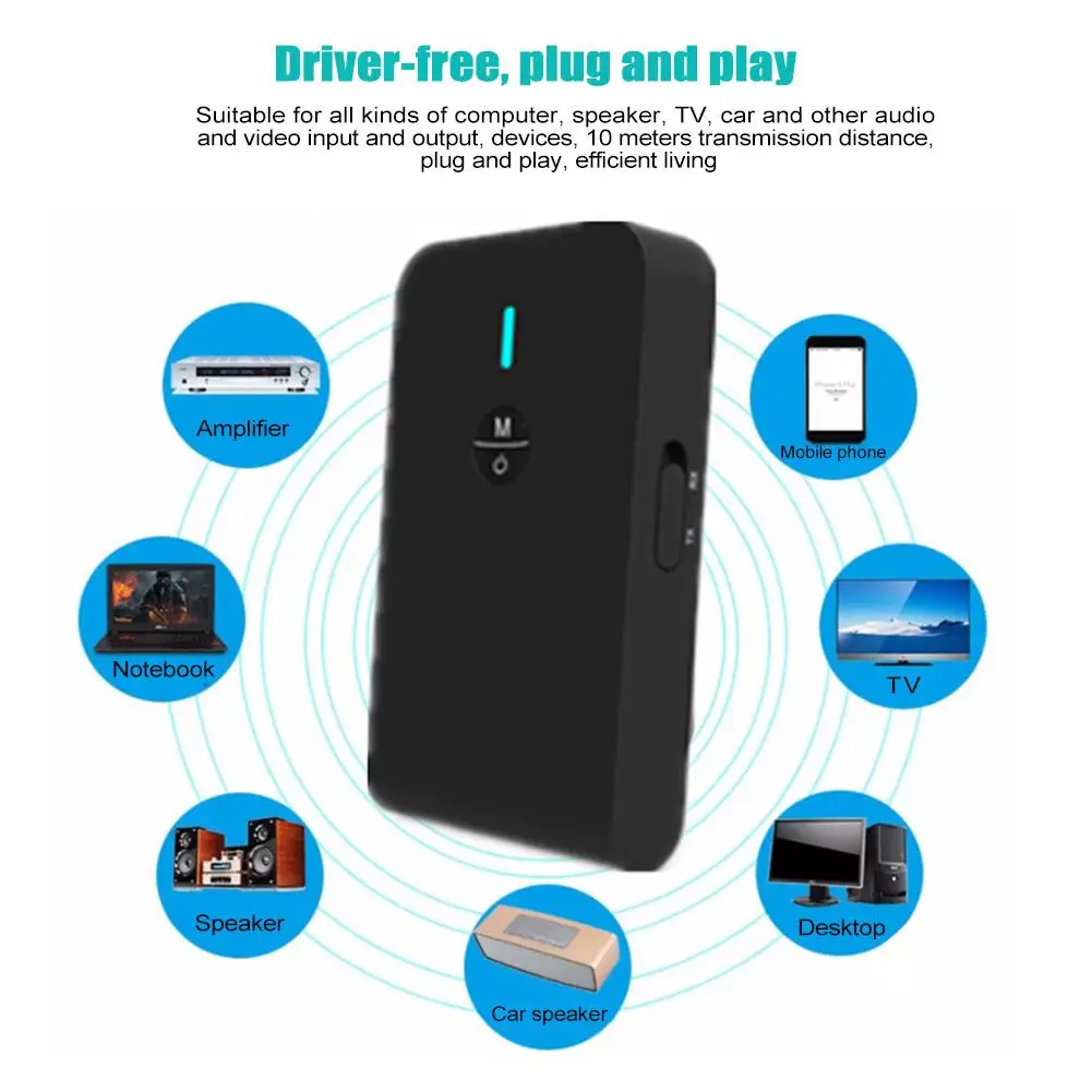 2 в 1 Bluetooth 5 0 USB приемопередатчик получает аудио адаптер приемник с функцией