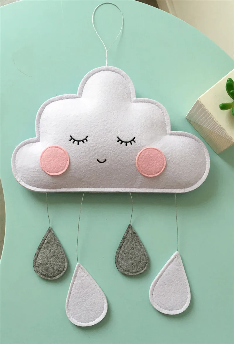 INS украшения для новорожденных спальни подвесные игрушки облака бампер кроватки