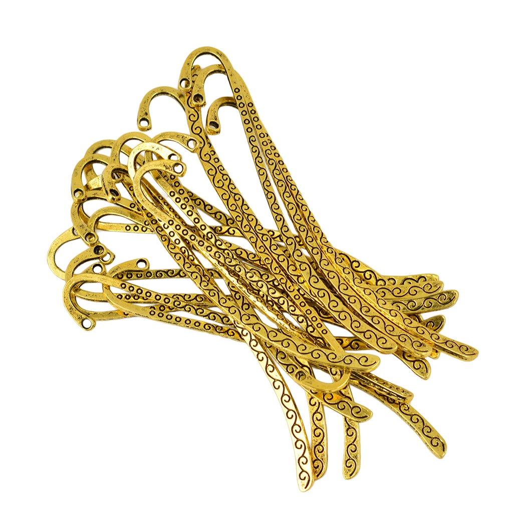 6/10/20 шт MonkeyJack античный Золотистый металлический бисер выстроились закладки