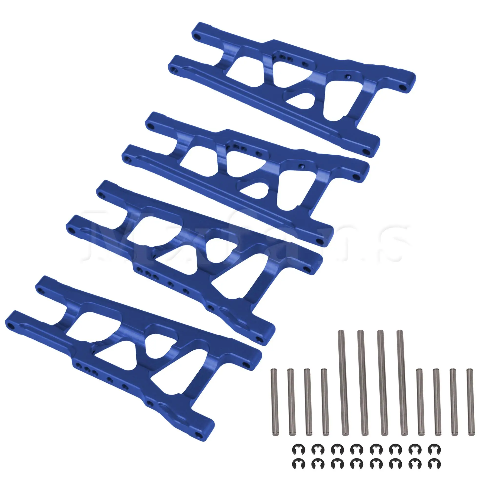 

Mxfans 4x RC Alloy Blue Front Rear Suspension Arms Replacement for Traxxas 1:10