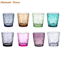 diamond water cup hexagonal transparent whiskey cocktail beer acrylic household water glass cup for coffee milk tea
