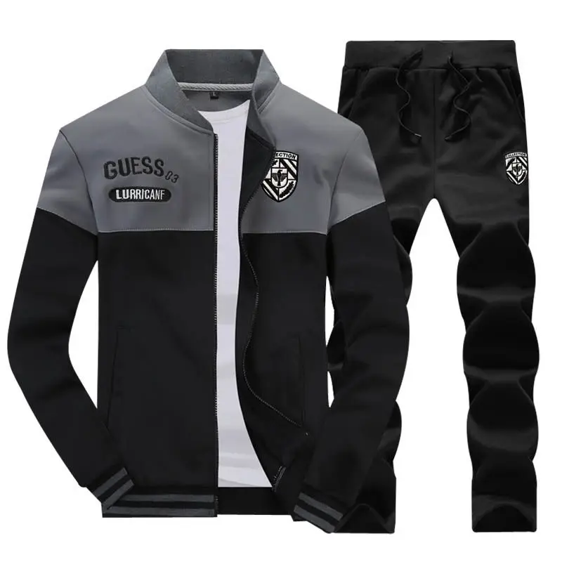 Autumn clothes suit pure cotton clothes set of warm clothes men's suits