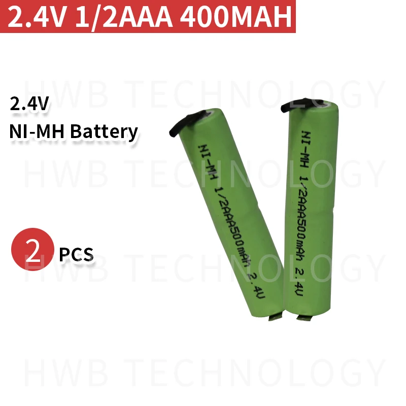 2 шт./партия KX 2,4 V 1/2AAA 400mAh ni-mh аккумулятор Ni-MH 1/2 AAA батареи с булавками
