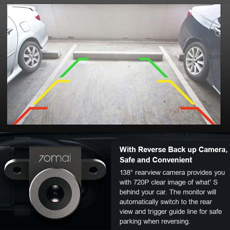 Распродажа Английская версия 70mai смарт видеорегистратор зеркало камера заднего