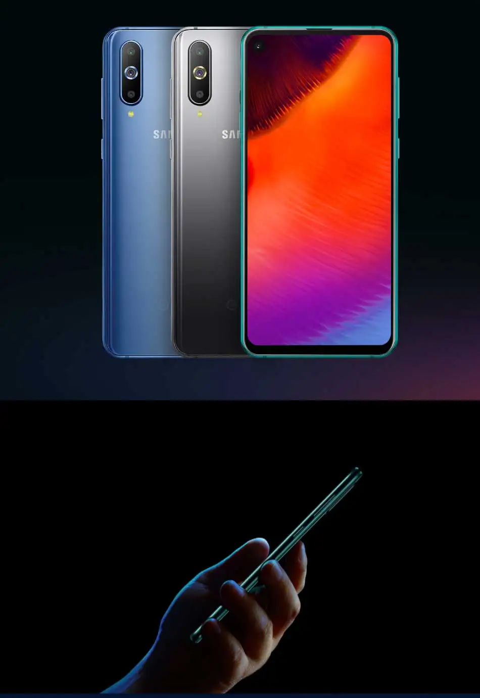 6,4 дюймовый мобильный телефон samsung Galaxy A8s 6 ГБ 128 ГБ SM-G8870 Восьмиядерный процессор Snapdragon 710 с тройной камерой NFC Android-смартфон