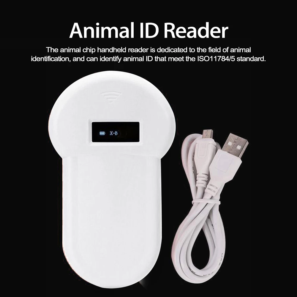 

LF 134.2KHz Pocket Reader Handheld Animal Chip Reader Scanner Pet Dog Cat ID Reader