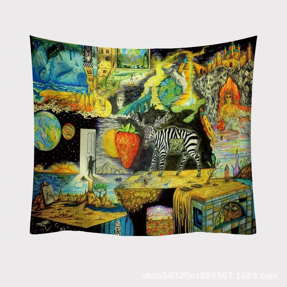 

bohemian wall tapestry trippy drop shipping mandala psychedelic wall hanging carpet home decor