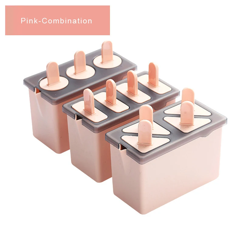 

2020 Ice Cream Mould Silica Gel Ice Cream Makers Ice Cube Tray Popsicle Barrel DIY Ice Cream Tools With Popsicle Stick
