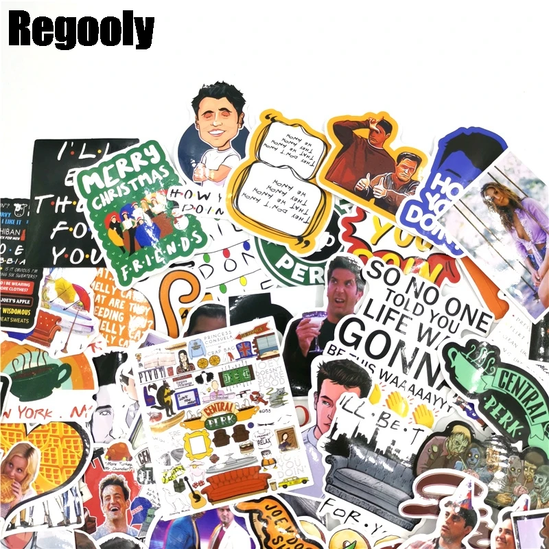 

100pcs Friends tv show anime vintage paster gift toy cosplay funny decal scrapbooking diy phone laptop waterproof decorations