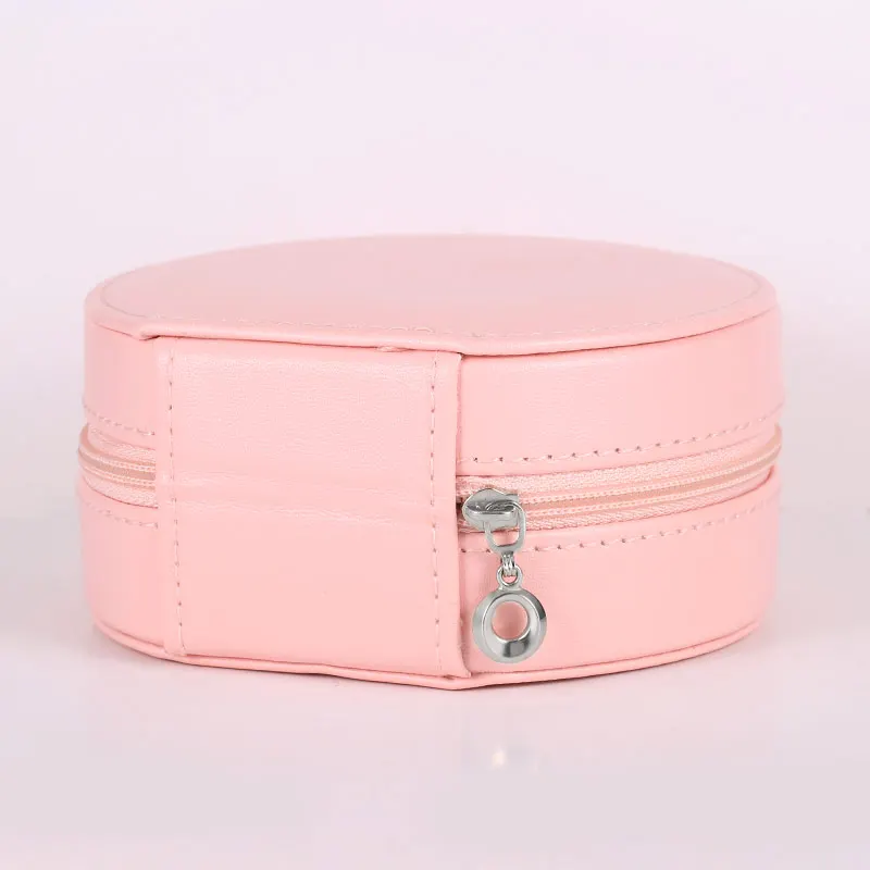 

CANNER Jewelry Box Leather Multi-function Multi-layer Pink Cute Women Lady Earrings Storage Case 2021 New Rings Display Case
