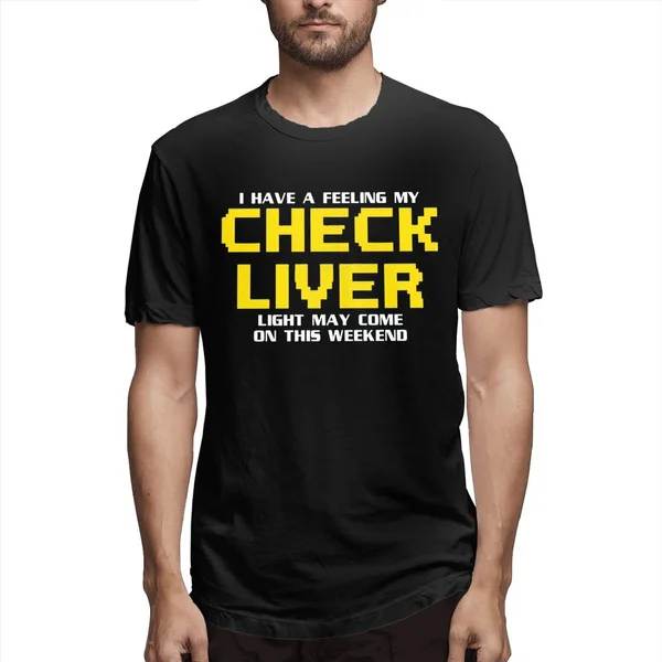 

New Mens Fashion Tops Personalized Graphic My Check Liver Light Might Printed Youthpopular Casual T-Shirt Short Sleeved T Shirts