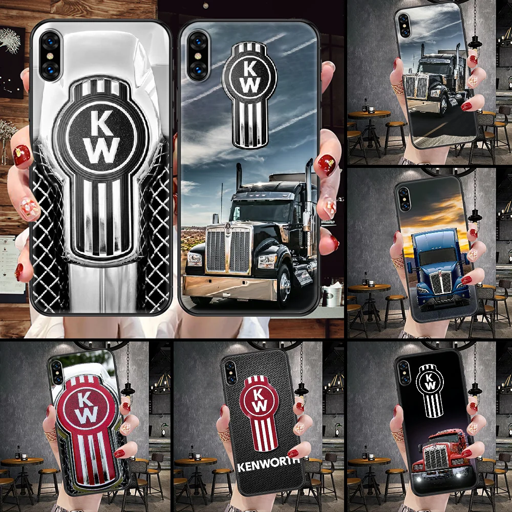 

Чехол-накладка Kenworth для iphone 5, 5S, SE 2, 6, 6S, 7, 8, 11, 12 Mini Plus, X, XS, XR, Pro Max, черный, ТПУ