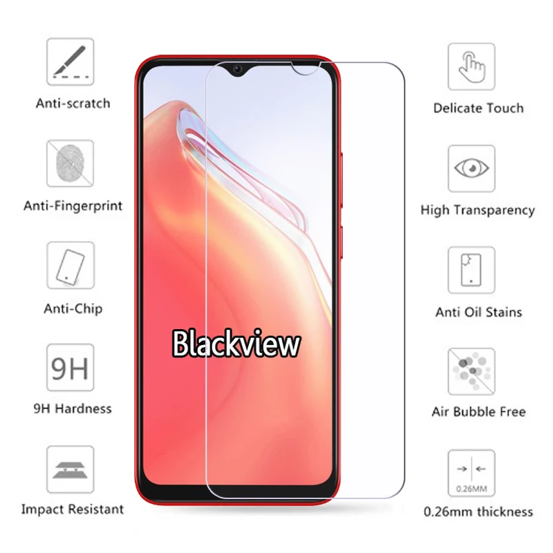 Tempered Glass For Blackview A70 A80s A60 A80 Pro Plus Cover Phone Screen Protector Film For Blackview A 70 80 60 Plus Pro Glass