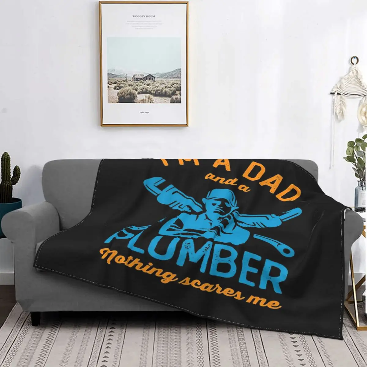 

I'M A Dad And plumero-Manta, para cama colcha, manta de playa de muselina A cuadros, Sudadera con capucha, toalla de playa de lu