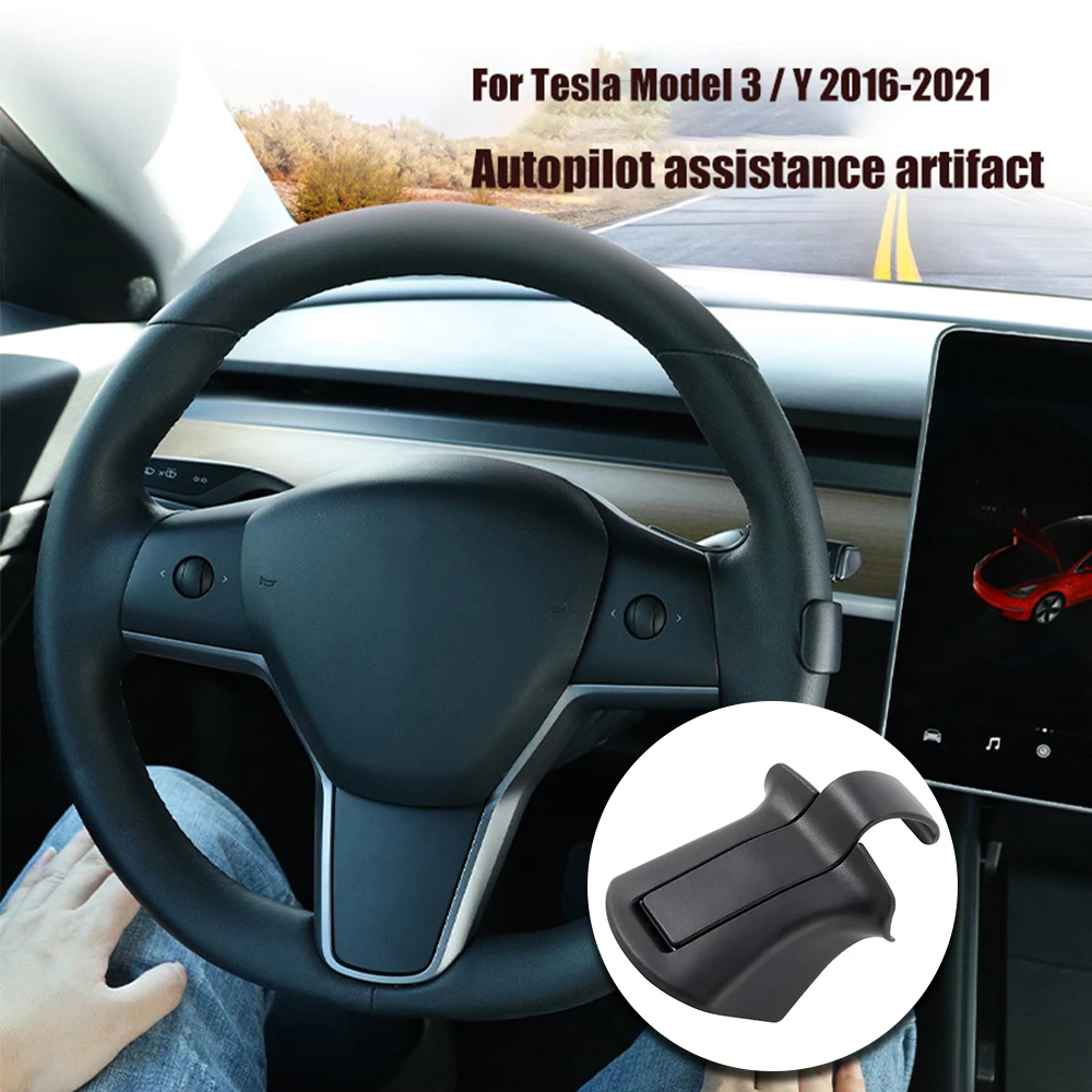 

Accessories Car Steering Wheel Booster for Tesla Model 3 Y 16-21 Autopilot Counterweight Accessories Ring FSD Automatic Assisted