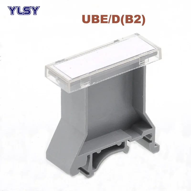 

5Pcs UBE/D B2 Tag Carrier Terminals Mark Tower Seat UK Dia Rail Terminal Block Wire Connector Morsettiera Identification Board