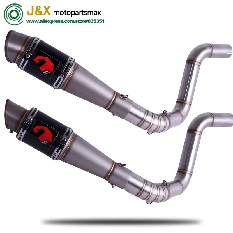 

Motorcycle Carbon Fiber Exhaust Full System Middle Pipe Muffler Slip On For DUKE150 DUKE200 DUKE250 DUKE390 2012~2016
