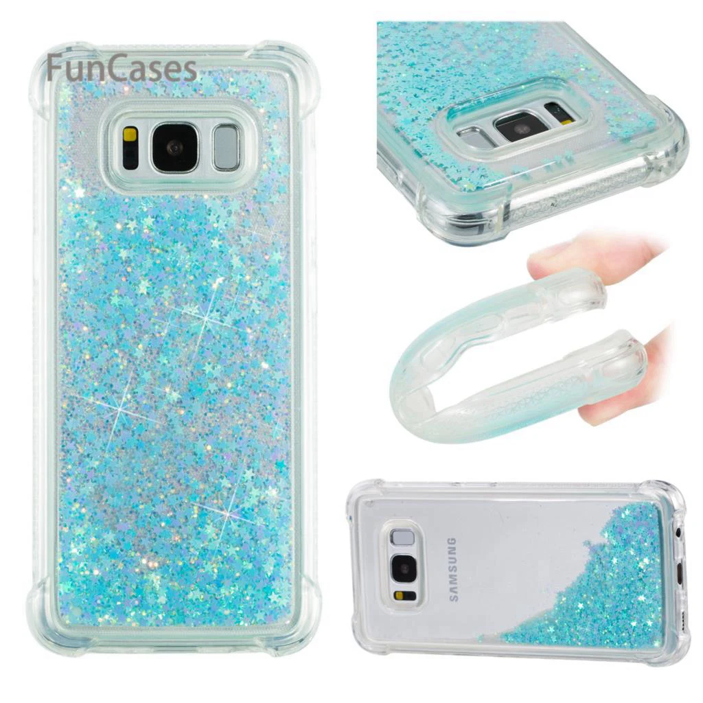 Жидкий чехол СПС Капа samsung S8 мягкая ТПУ задняя крышка Estuche Фламинго Galaxy откидной