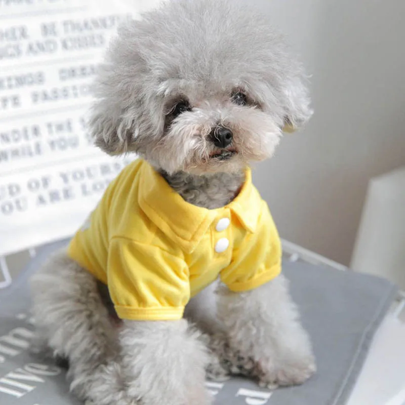 Рубашка-поло для собак ярких цветов одежда домашних животных маленьких и средних