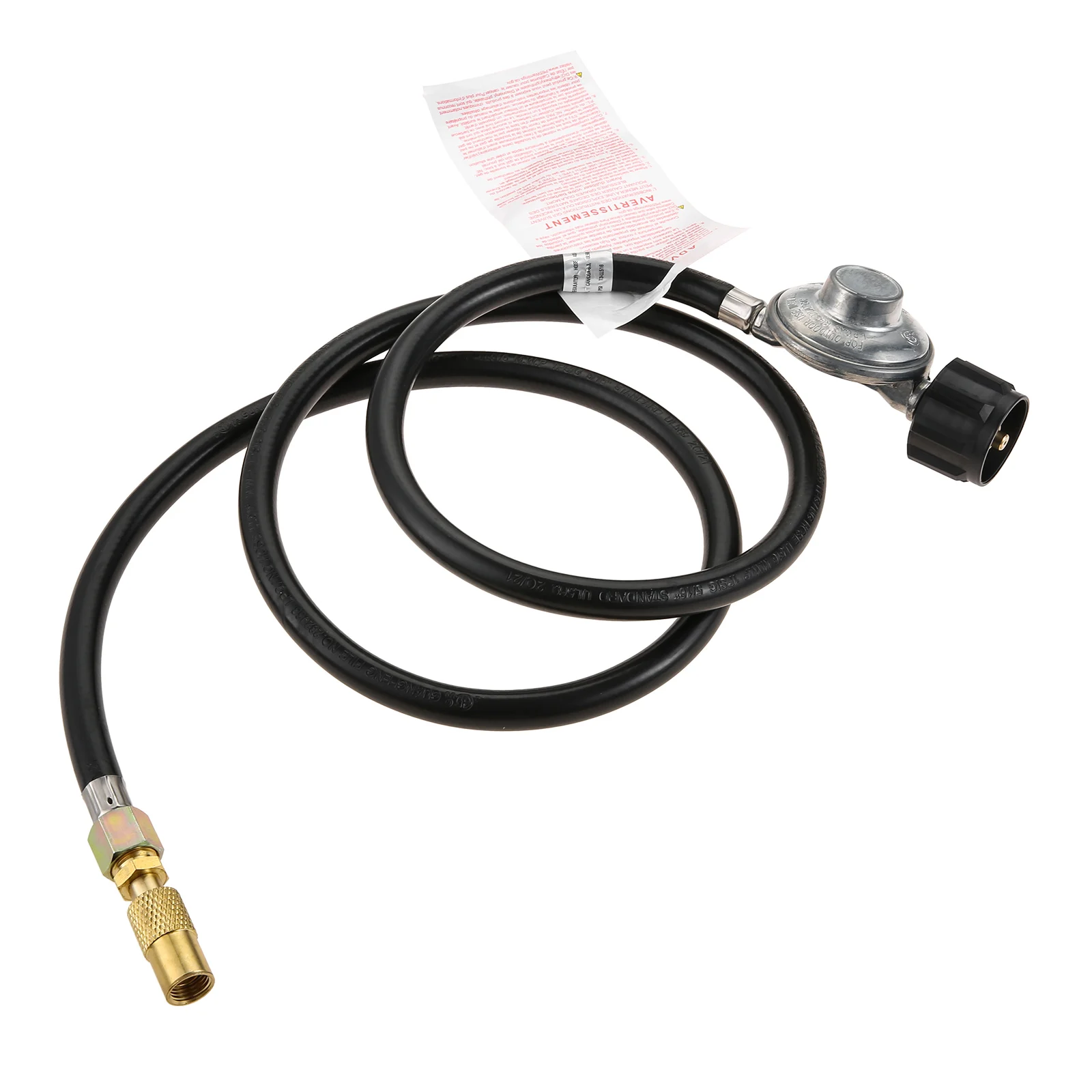 

5 Feet Hose Universal QCC1 Low Pressure Propane Regulator & 3/8"" Male Flare Adapter Conversion for LP Gas Grill Heater Fire Pit