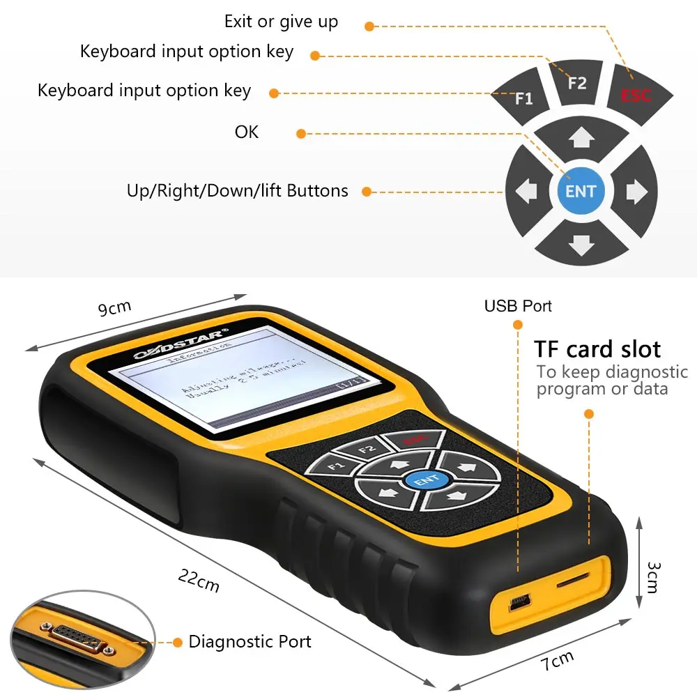 

OBDSTAR X300M Car OBDII Odometer Adjustment Mileage Correction Diagnostic Tool For Fiat/Volvo Benz and MQB Models