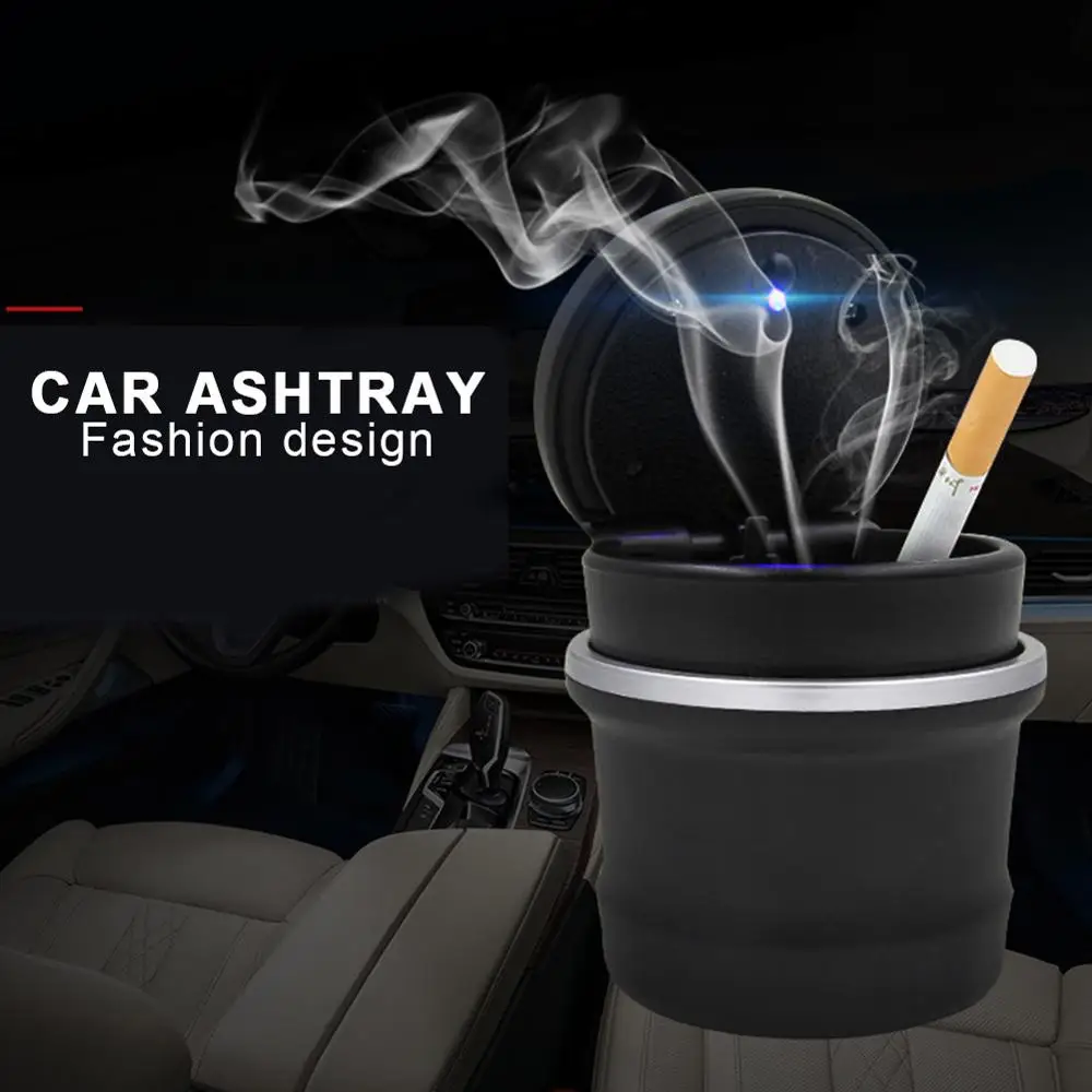 

New Arrival High Quality Car Ashtray Detachable Design Ashtray Storage Box 2-in-1 LED Night Light Ashtray with Lid Fast Shipping