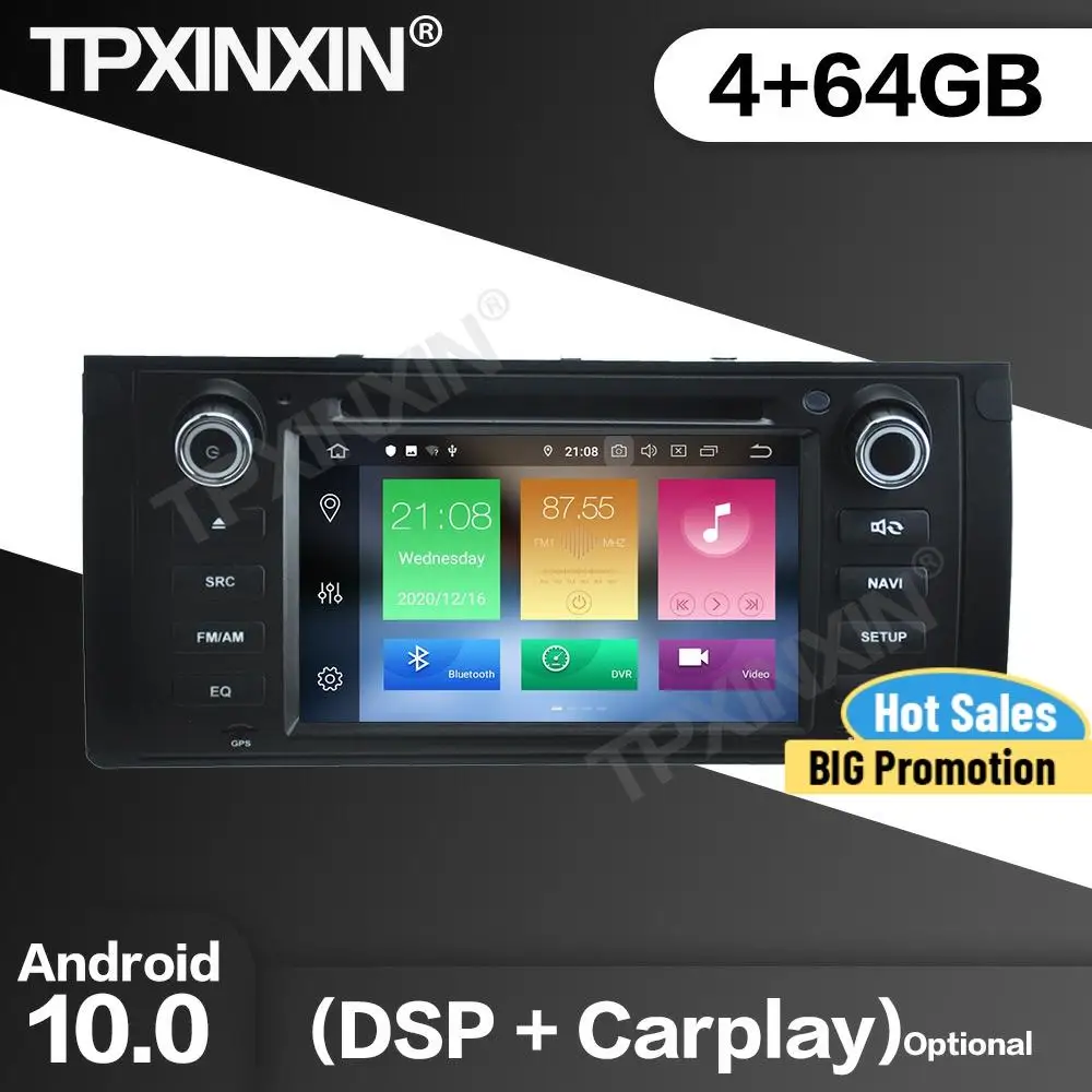 

Автомагнитола 2 Din, для BMW E39, Android 10,0, 4 + 64G, GPS-навигация