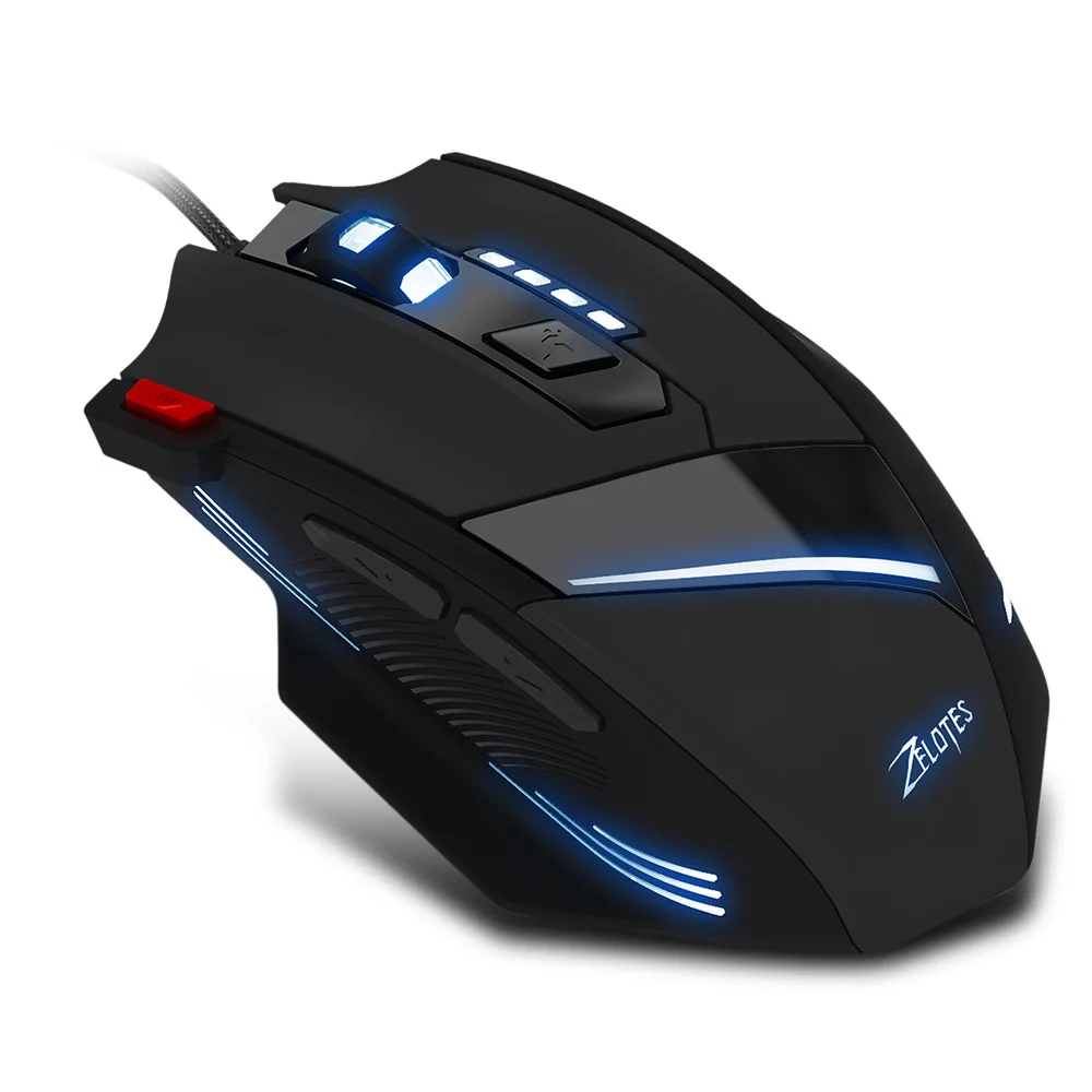 Zelotes master 7-Key private model game mouse programmable wired photoelectric mouse personalized mouse