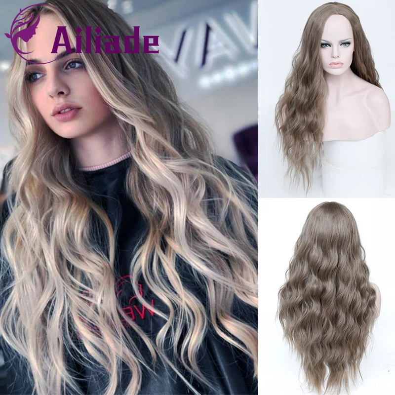 AILIADE женские длинные волнистые волосы разных цветов парики термостойкие