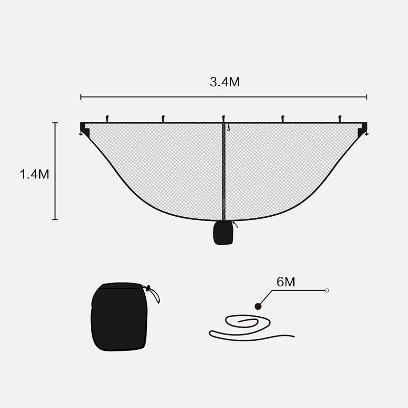 Сетка от комаров для походов кемпинга сетка двухместного гамака подвесная