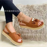 summer women sandals gladiator ladies hollow out wedges buckle platform casual shoes female soft beach shoes zapatos de mujer