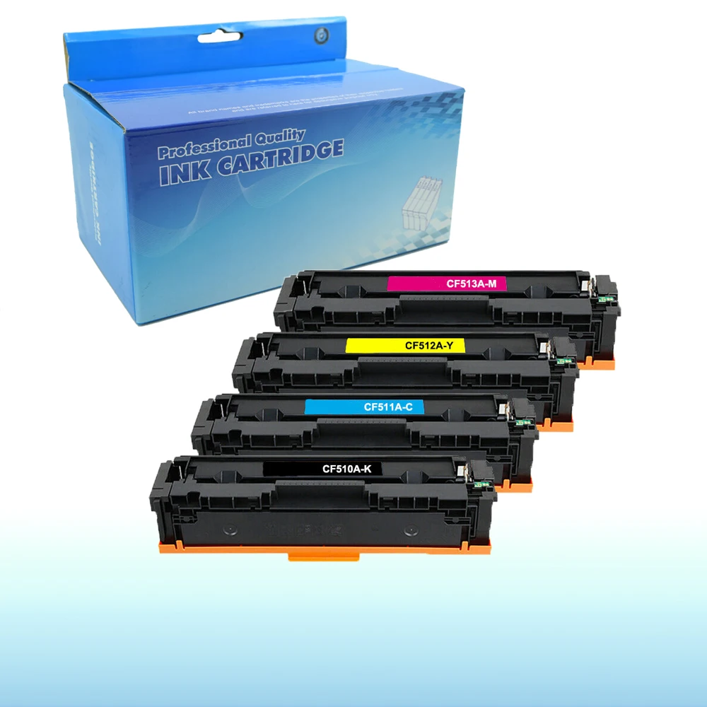 4PK Compatible Toner Cartridge CF510A-CF513A for HP M154 M180n M181fw CF510A CF510 CF511A CF512A CF513A 204A printer