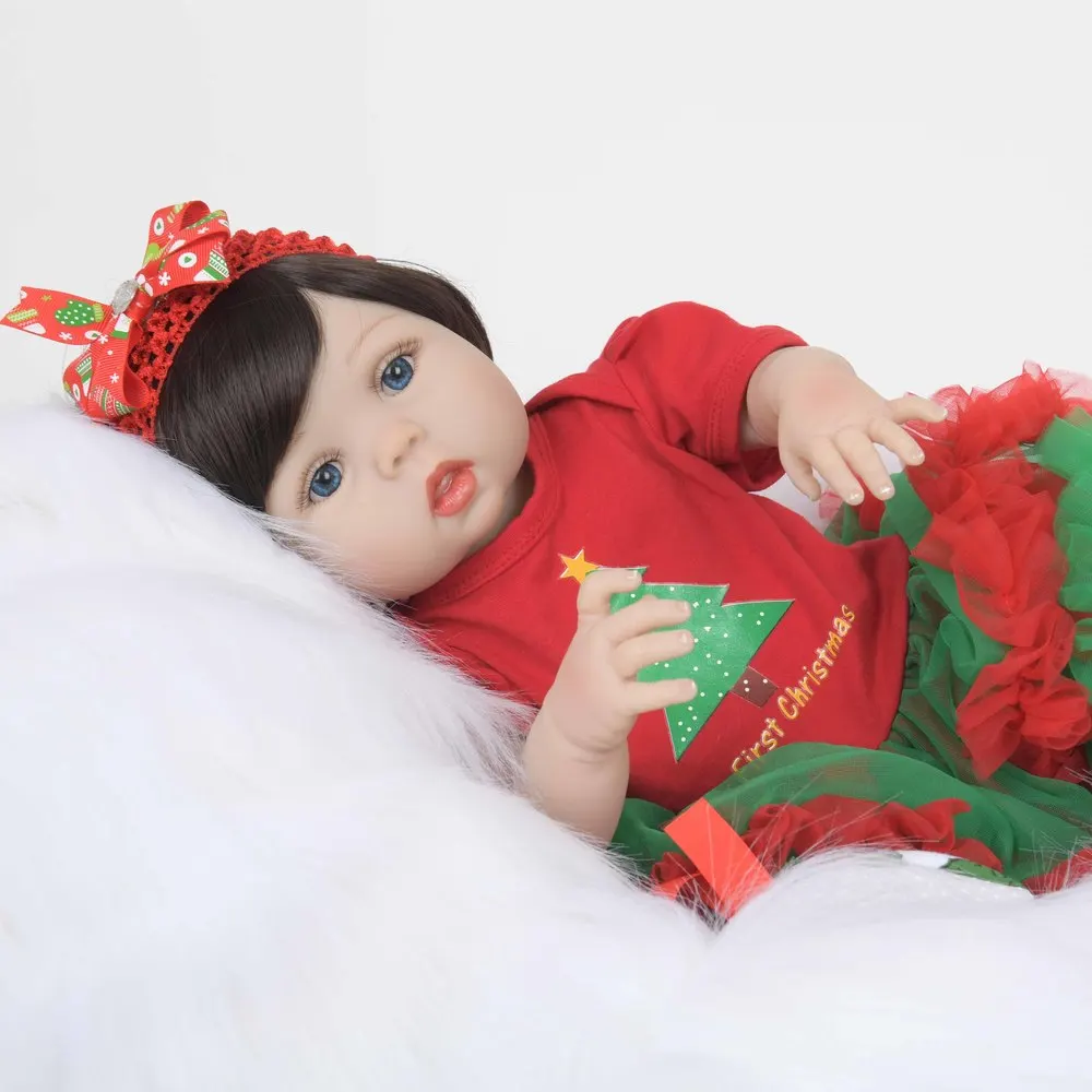 22 &quot55 см Модная Кукла Реборн потрясающая силиконовая Реалистичная кукла реборн