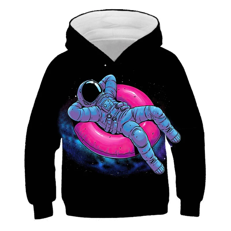 

Spaceship Children's Hoodie 3D Astronaut boys clothes Space Cartoon Movie Casual Fashion Universe Fun Kid Costume girls clothesS