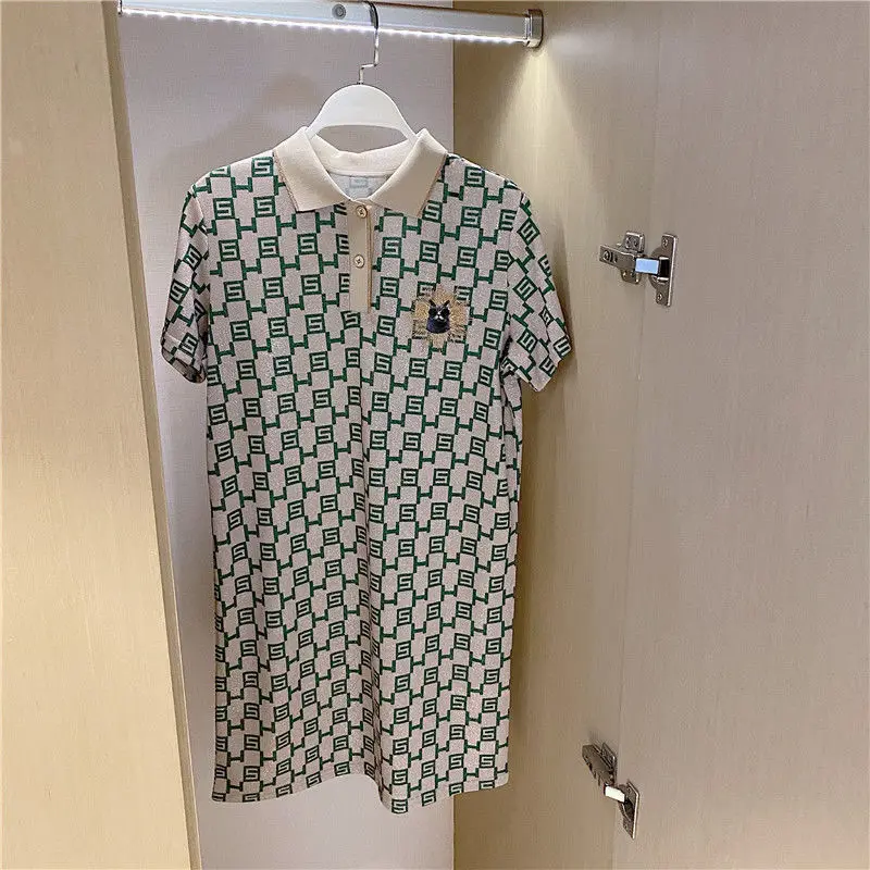 

Short sleeve shirt collar dress 2021 new spring French retro loose casual slim versatile dress