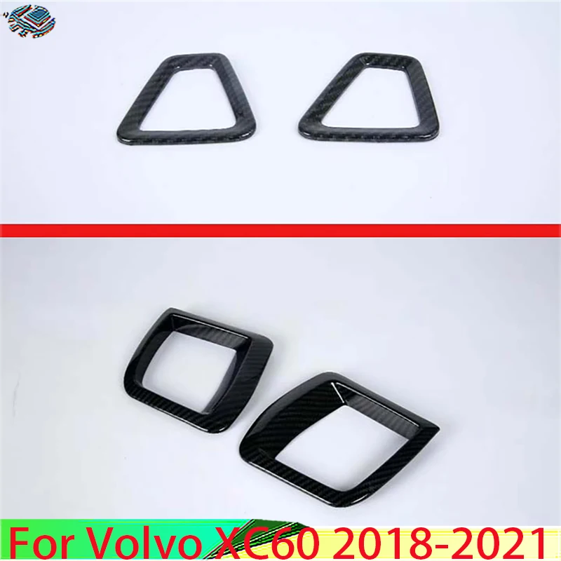 

For Volvo XC60 2018-2021 Carbon Fiber Style Air Vent Outlet Cover Dashboard Trim Bezel Frame Molding Garnish Accent Styling