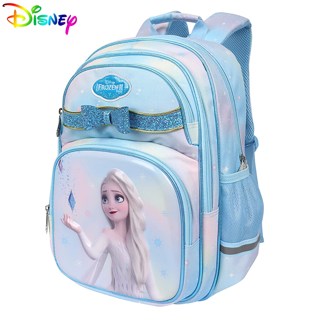 

Disney Children Backpack For Kindergarten Cartoon Frozen Elsa Princess Baby Schoolbag Cute Printed Lovely Package Large Capacity