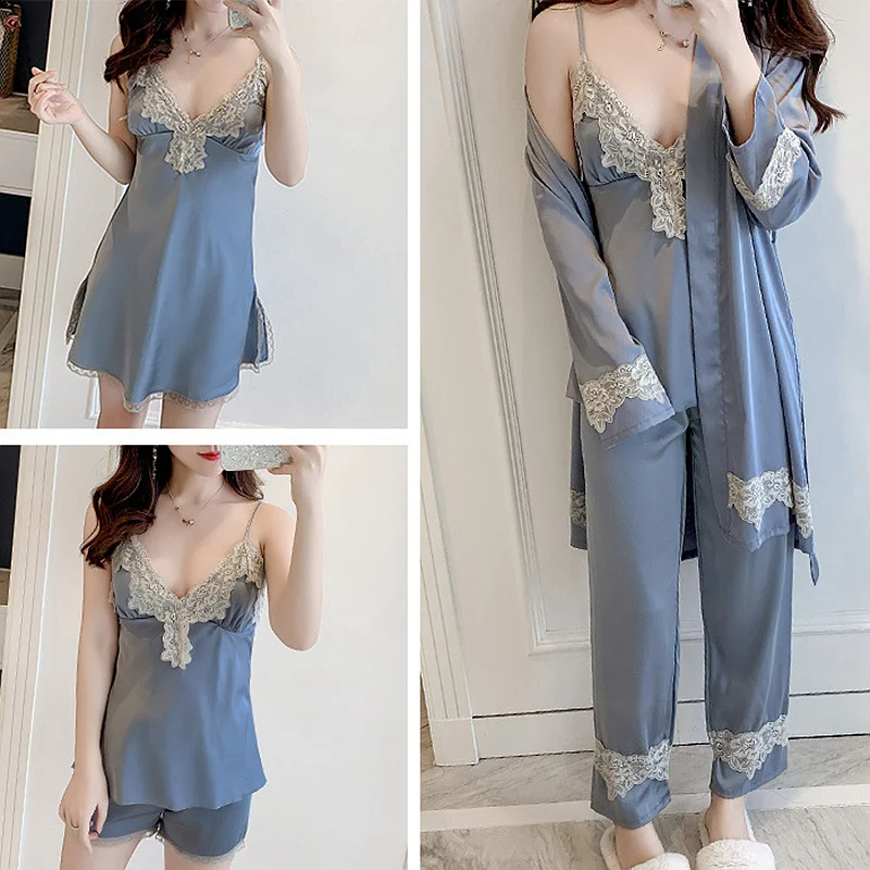 Новинка комплект из 5 предметов женская пижама Высококачественная пикантная