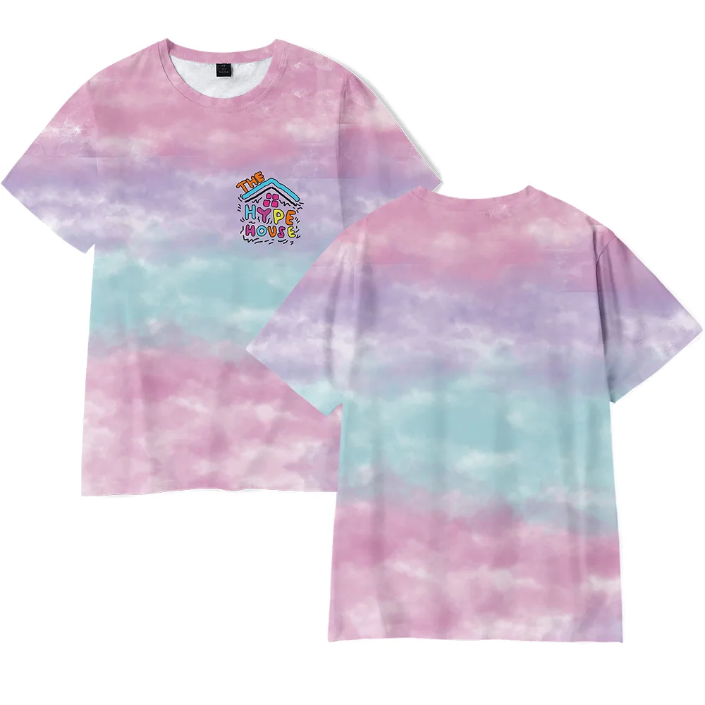 Футболка с принтом Tie Dye The Hype House 3D футболка большого размера для женщин и мужчин