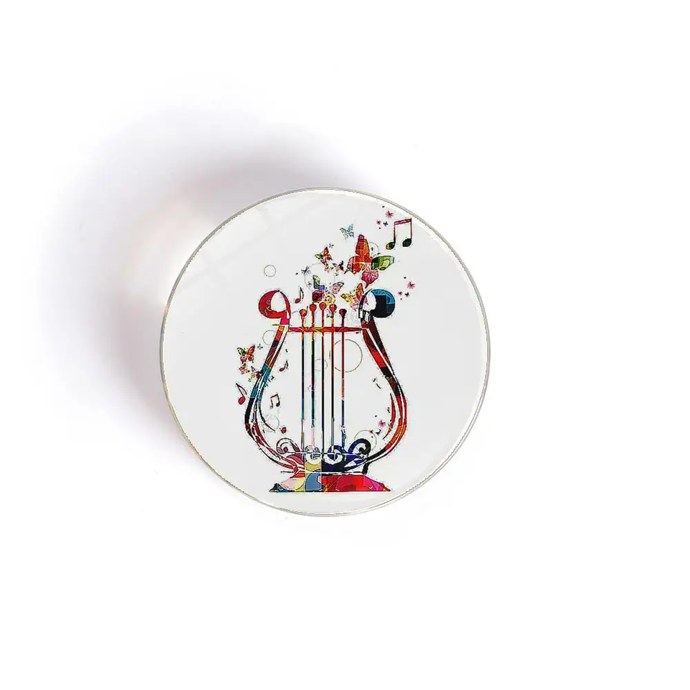 QIYUE креативная музыкальная Магнитная Хрустальная круглая стеклянная наклейка на