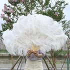 75 см пушистые белые страусиные перья индейки веер для сцены реквизит аксессуары свадебные красивые украшения поделки Натуральное перо