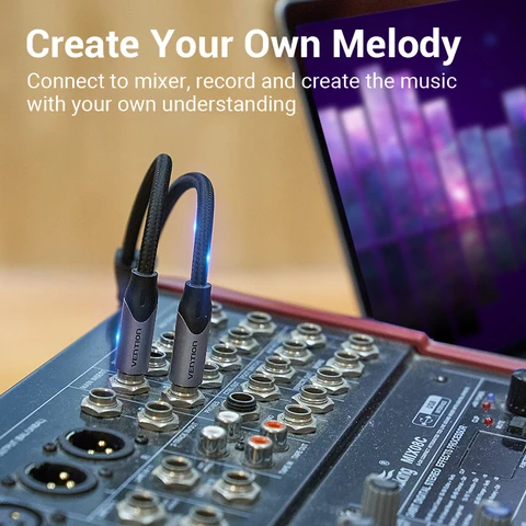 Аудиокабель Vention 3.5 мм - 6.5 мм