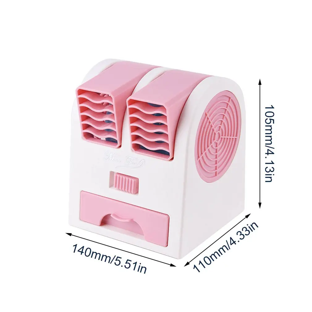 

90 Degree Square Shape USB Hand-held Desk Fan Cooler Handheld Air Conditioner Cooling Fan Summer Air Conditioner Cooler