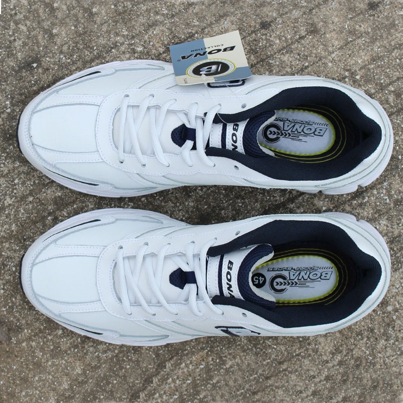 BONA Winter Sports Trainers For Men Running Sport Shoes Outdoor Lace Up Black Sneakers Light Athletic Shoes Fast Free Shipping