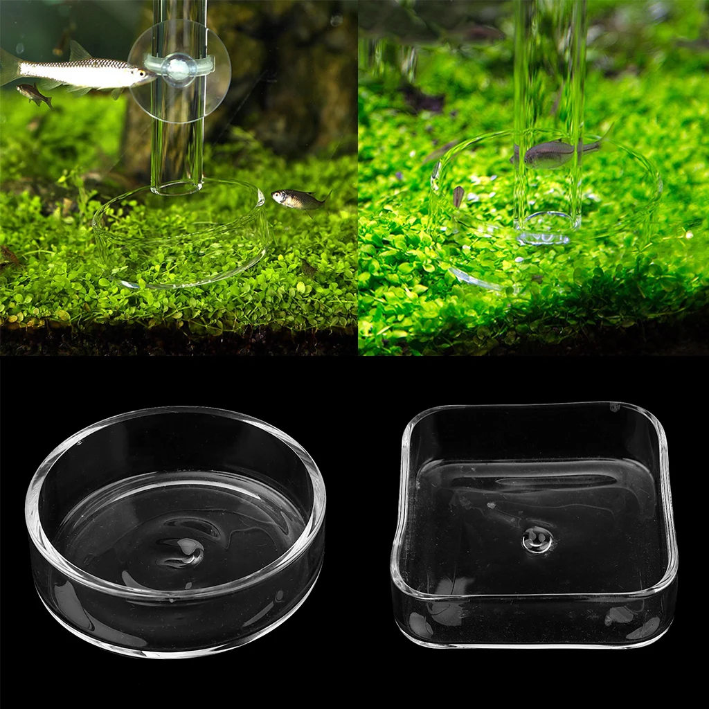 

Fish Pond Shrimp Feeder Food Dish Bowl Feeder Tray Container Round/Square