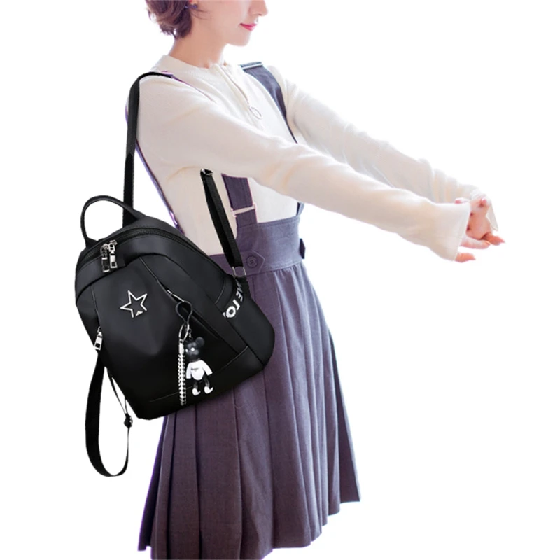 Рюкзак женский из ткани Оксфорд водонепроницаемый на молнии 23x17x25 см | Багаж и