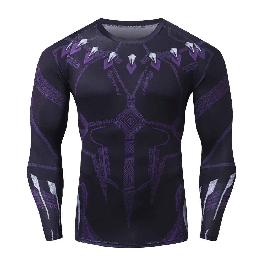 Мстители Бесконечность войны Черная пантера 3D компрессионная Мужская футболка