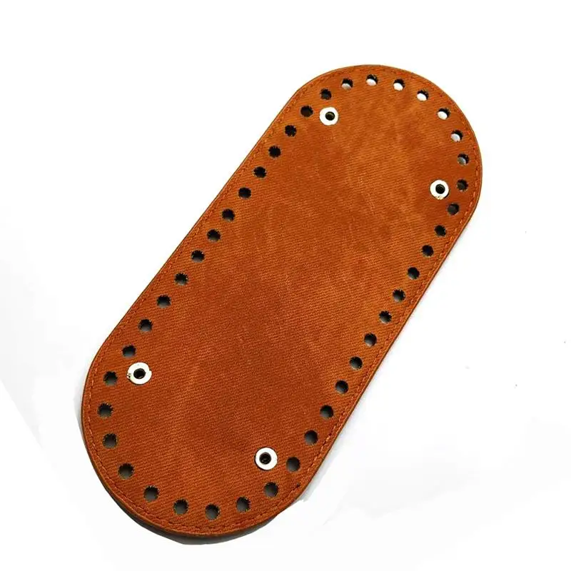 Oval 6 15*15 см круглое дно для вязания Сумки из искусственной кожи 48 отверстий заклепки женские сумки ручной работы DIY аксессуары для сумок - Цвет: Oval 6